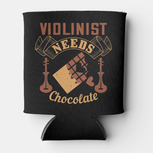 Viool - Violist heeft chocolade nodig Blikjeskoeler (Voorkant)