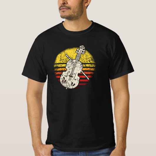 Viool Violist Retro Vintage T-shirt (Voorkant)