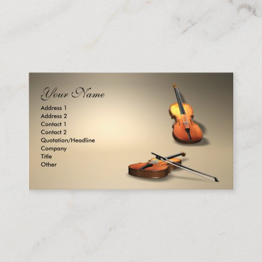 viool visitekaartje (Voorkant)