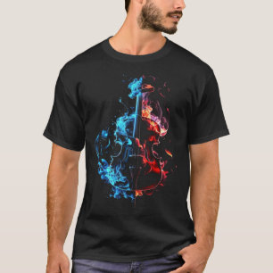 Viool vlammen muziekinstrument violist muzikant t-shirt
