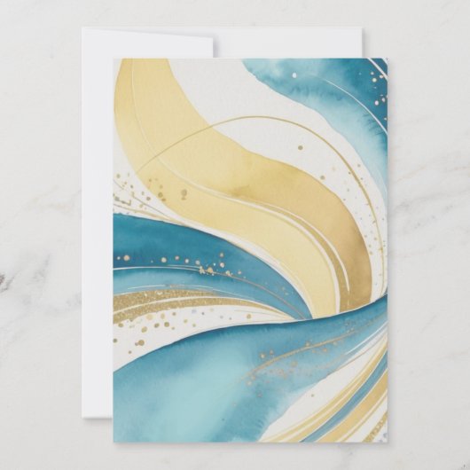 Viool Waterverf Wervelt Muziek Thema Verjaardag Kaart (Achterkant)