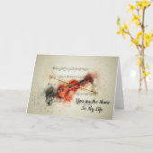 Viool Wenskaart Kaart (Gele Bloem)