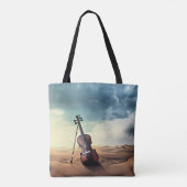 Viool woestijn rust, tote bag (Achterkant)