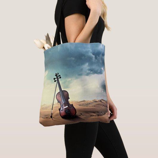 Viool woestijn rust, tote bag (Dichtbij)
