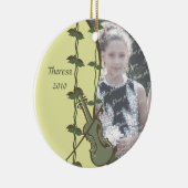 Viool Woodland Foto Keramisch Ornament (Rechts)