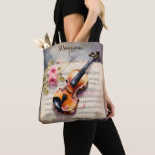 Vioolbladmuziek en Bloem Tote Bag (Dichtbij)
