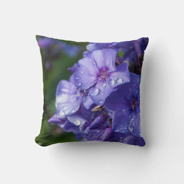 Vioolbloemenkussen met rosé kussen (Voorkant)