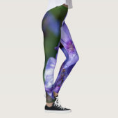 Vioolbloemleggings met ochtendroséwijn leggings (Rechts)
