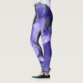 Vioolbloemleggings met ochtendroséwijn leggings (Links)