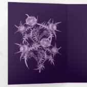 vioolbloempatroon drieluik wenskaart (Binnenzijde eerst)