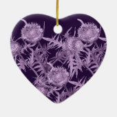 vioolbloempatroon keramisch ornament (Achterkant)