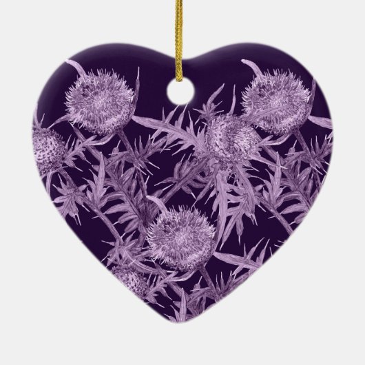 vioolbloempatroon keramisch ornament (Achterkant)