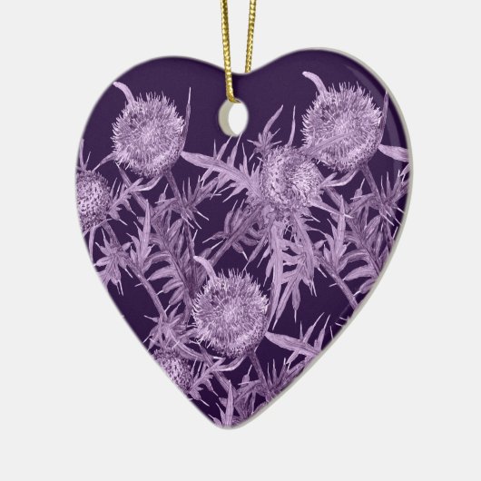 vioolbloempatroon keramisch ornament (Links)