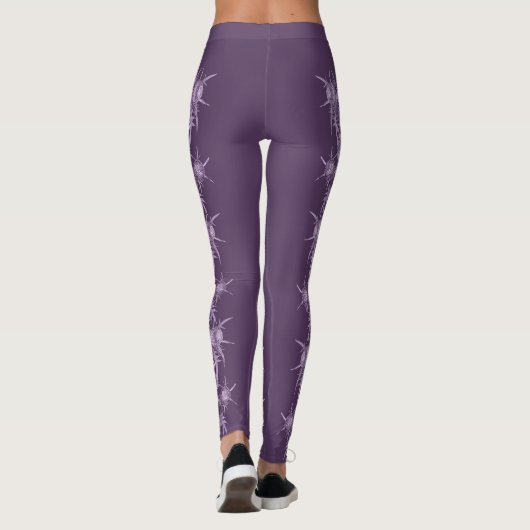 vioolbloempatroon leggings (Achterkant)