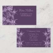 vioolbloempatroon visitekaartje (Voorkant / Achterkant)