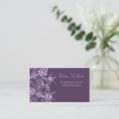vioolbloempatroon visitekaartje (Staand voorkant)