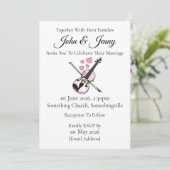 Vioolbruiloft uitnodiging Violist Musicians (Staand voorkant)