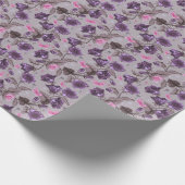 vioolbuisjes en roze vlinderpatroon cadeaupapier (Hoek)