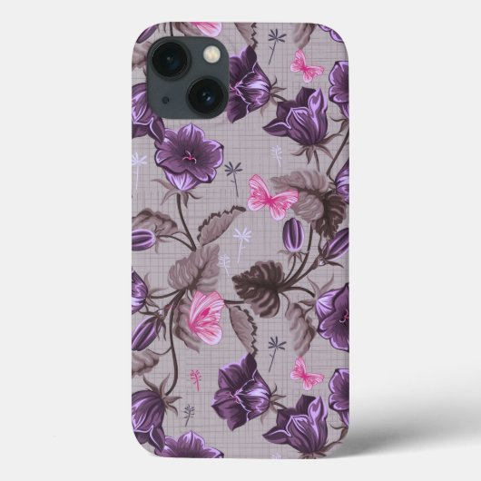 vioolbuisjes en roze vlinderpatroon Case-Mate iPhone case (Achterkant)