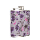 vioolbuisjes en roze vlinderpatroon heupfles (Rechts)