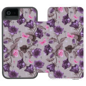 vioolbuisjes en roze vlinderpatroon incipio iPhone portemonnee hoesje (Agenda Open)