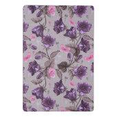 vioolbuisjes en roze vlinderpatroon mini klembord (Achterkant)