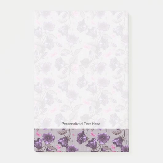 vioolbuisjes en roze vlinderpatroon post-it® notes (Voorkant)