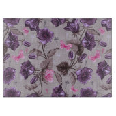 vioolbuisjes en roze vlinderpatroon snijplank (Voorkant)