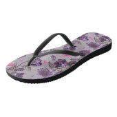 vioolbuisjes en roze vlinderpatroon teenslippers (Schuin)