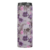 vioolbuisjes en roze vlinderpatroon thermosbeker (Achterkant)