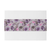 vioolbuisjes en roze vlinderpatroon uitnodigingen wikkel (Achterkant Voorbeeld)