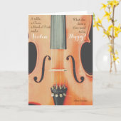 Vioolcitaat Wenskaart Kaart (Gele Bloem)