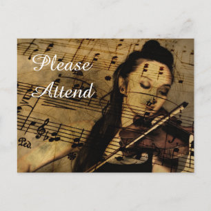 Vioolconcert of uitnodigingen voor concertmuziek