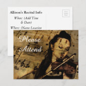 Vioolconcert of uitnodigingen voor concertmuziek (Voorkant / Achterkant)