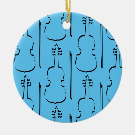 Vioolcontour Keramisch Ornament (Voorkant)