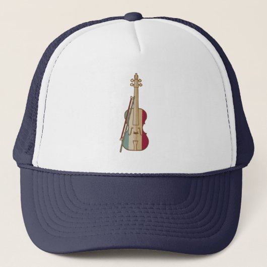 Vioolfluisteraar Vintage Violinist Trucker Pet (Voorkant)