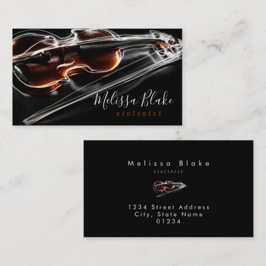 · Vioolfoto Visitekaartje (Voorkant / Achterkant)