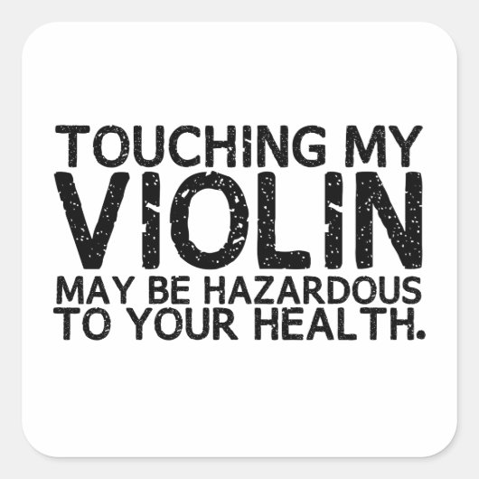 Vioolgevaar Vierkante Sticker (Voorkant)