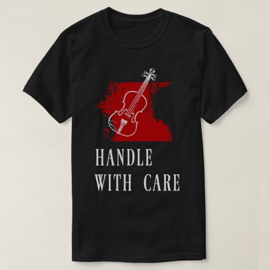 Vioolhandvat met zorg t-shirt (Design voorkant)
