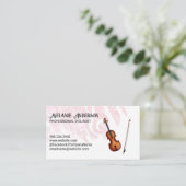 vioolinstrument | Muziek Geluid Notities achtergro Visitekaartje (Staand voorkant)