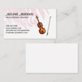 vioolinstrument | Muziek Geluid Notities achtergro Visitekaartje (Voorkant / Achterkant)