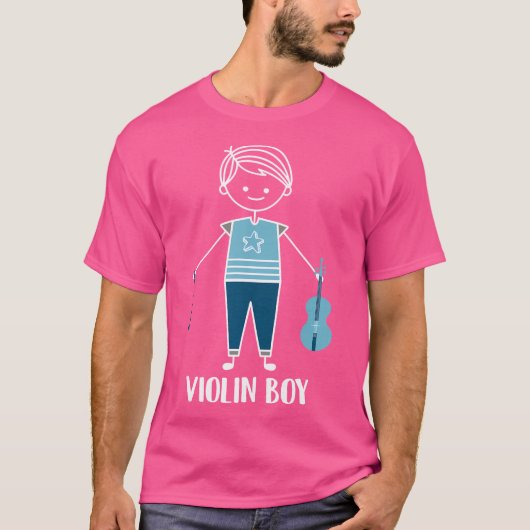 Viooljongen - Muzikant Fiddle Player Orchestra Vio T-shirt (Voorkant)