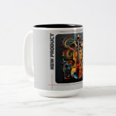 Vioolkunst creatie tweekleurige koffiemok (Voorkant links)