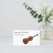 Vioolleraar Muziekinstrument Tutor QR Code Visitekaartje (Staand voorkant)