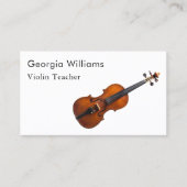 Vioolleraar Muziekinstrument Tutor QR Code Visitekaartje (Voorkant)