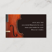 Vioolleraar Professionele Muzikant Eenvoudig Visitekaartje (Achterkant)