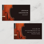 Vioolleraar Professionele Muzikant Eenvoudig Visitekaartje (Voorkant / Achterkant)