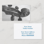Vioolleraar visitekaartje ontwerp voor lessen (Voorkant / Achterkant)