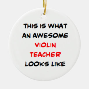 vioolleraren, geweldig keramisch ornament