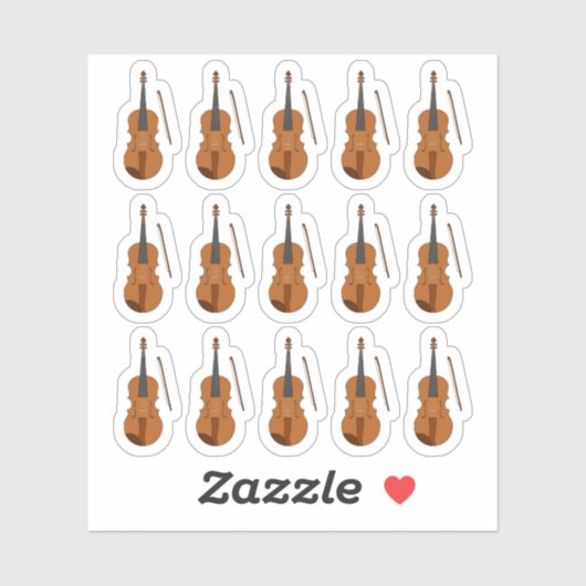 Vioolles Oefenplan Muzieklid Planner  Sticker (Vel)